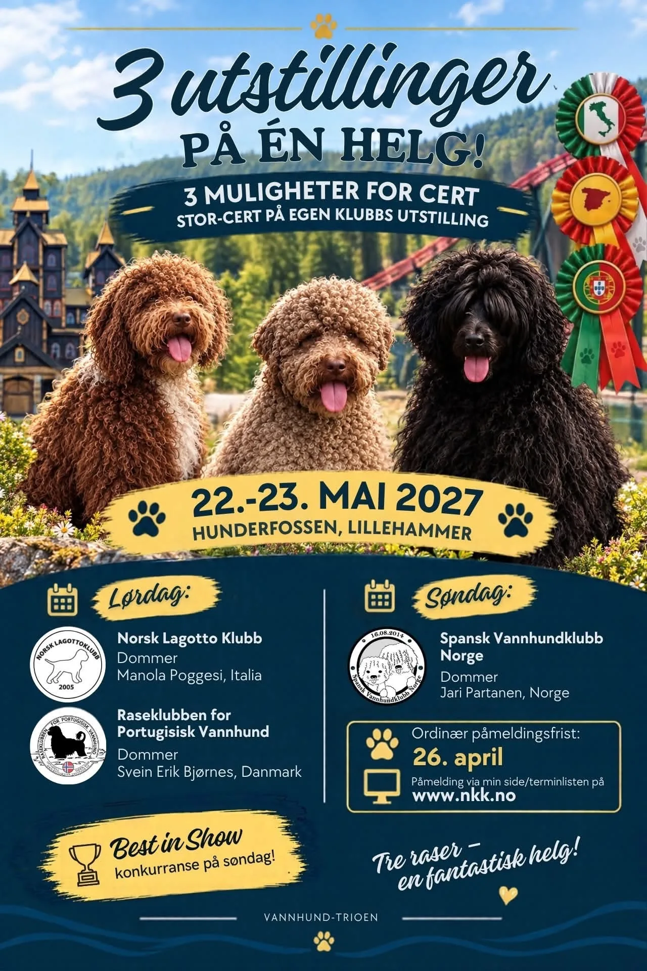 TRIPPEL UTSTILLINGSHELG MAI 2027